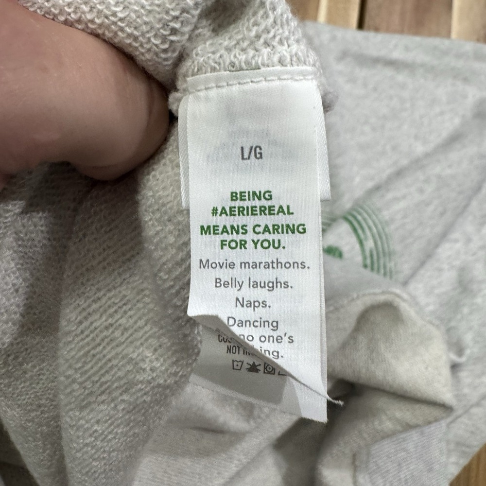 Aerie x Wicked Sweatshirt Womens L Gray Crewneck Fleece Oversized Movie - Picture 7 of 8